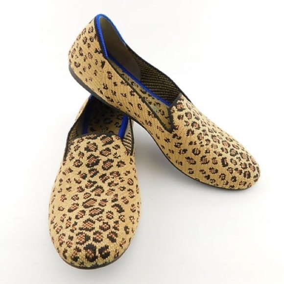 ROTHYS Leopard Slip On Loafers Flats - Picture 1 of 6
